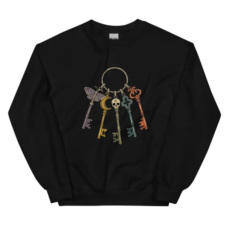 The Skeleton Keys Crewneck in Black.