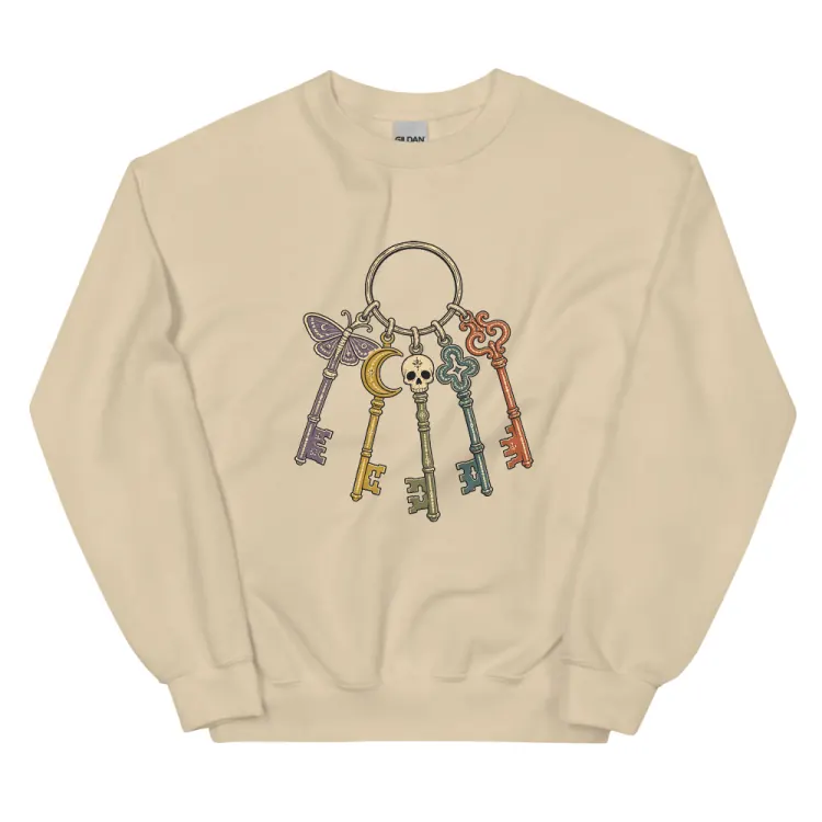 The Skeleton Keys Crewneck in Sand.