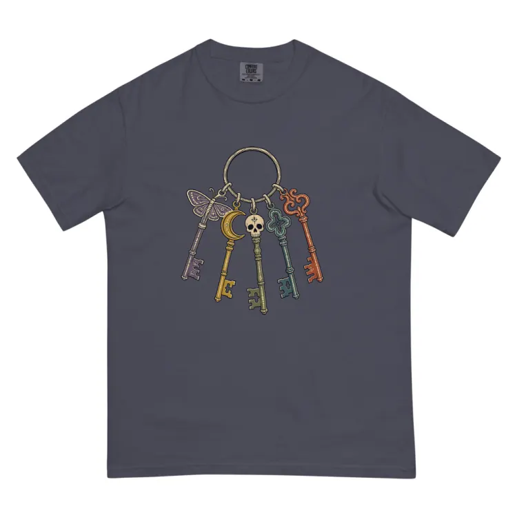 The Skeleton Keys Tee in Navy.