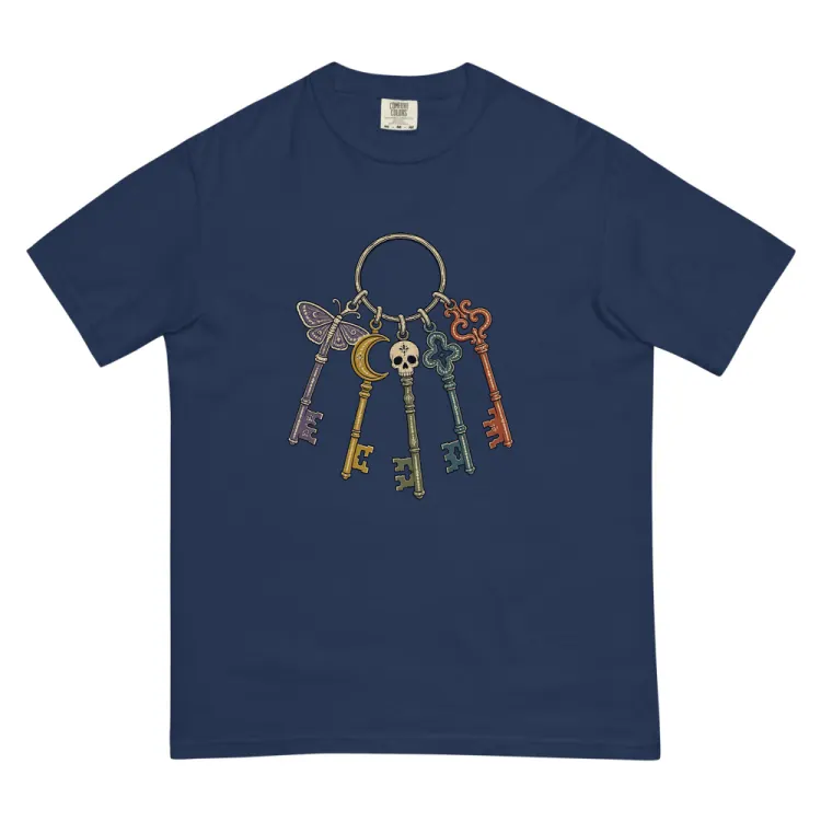 The Skeleton Keys Tee in True Navy.