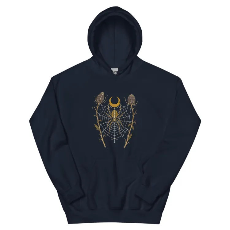 The Orb Weaver Hoodie in Navy.