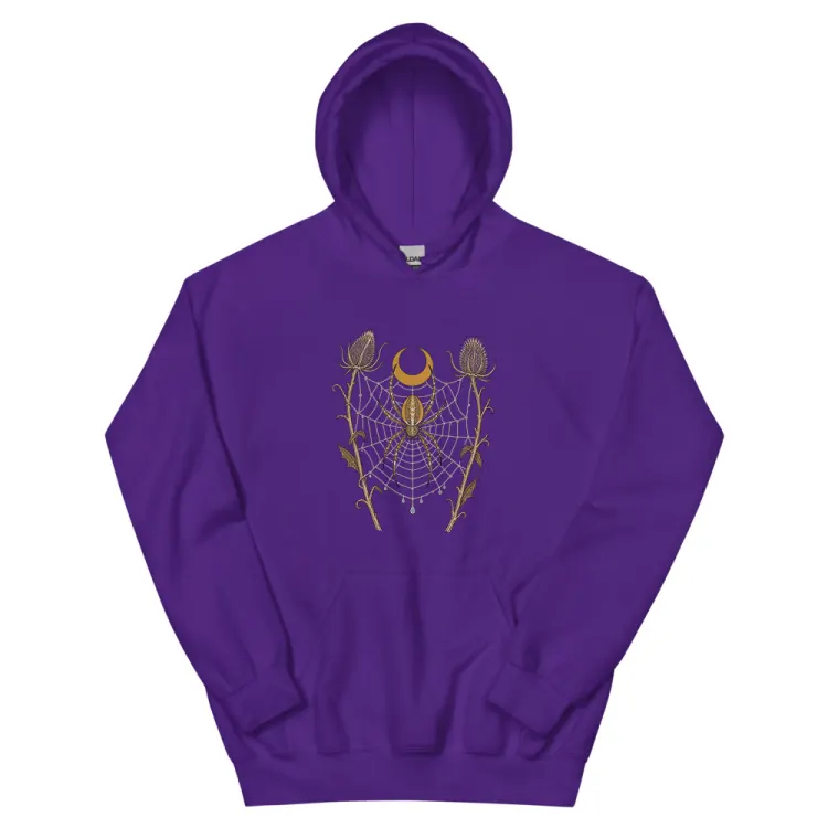 The Orb Weaver Hoodie in Purple.