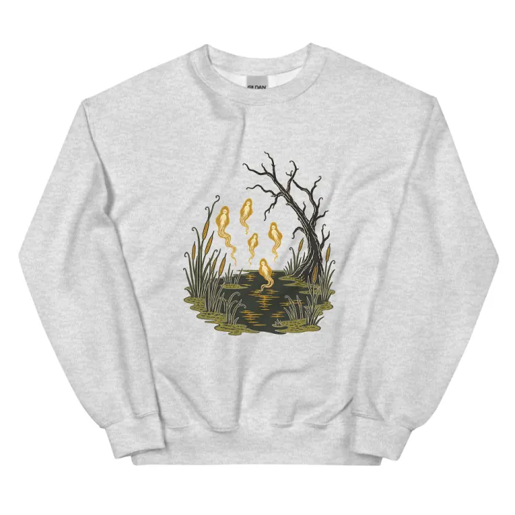The Will-o'-the-Wisps Crewneck in Ash.