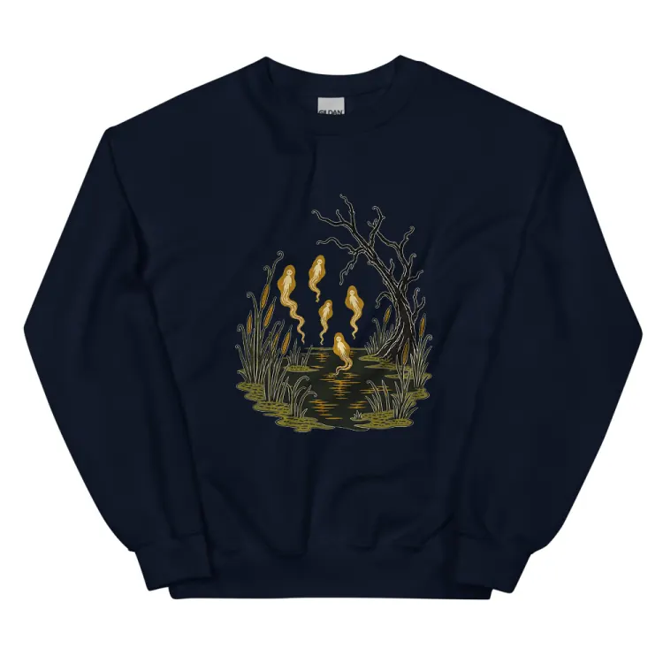 The Will-o'-the-Wisps Crewneck in Navy.