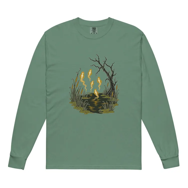 The Will-o'-the-Wisps Long Sleeve in Light Green.
