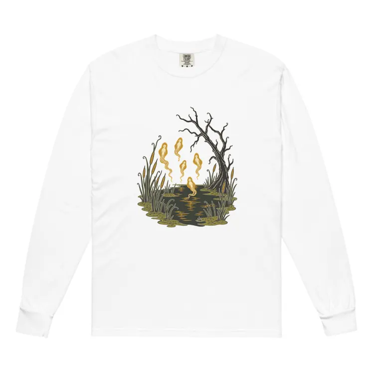 The Will-o'-the-Wisps Long Sleeve in White.