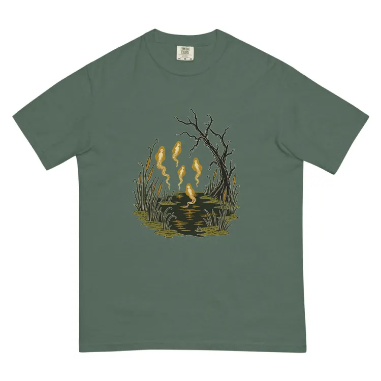 The Will-o'-the-Wisps Tee in Blue Spruce.
