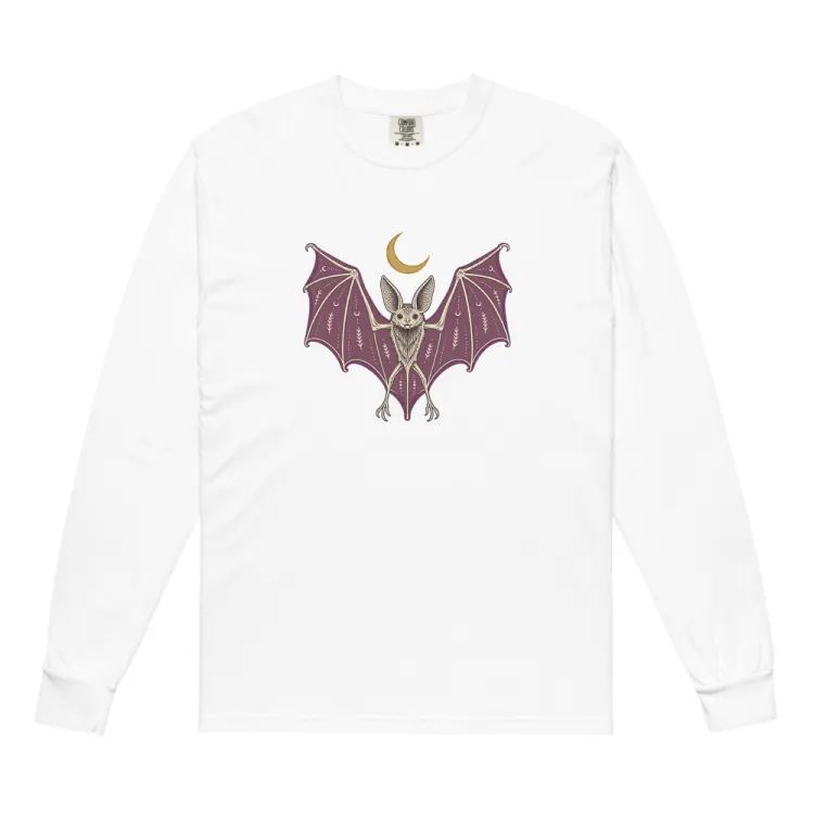 The A Field Guide to Bats Long Sleeve in White.