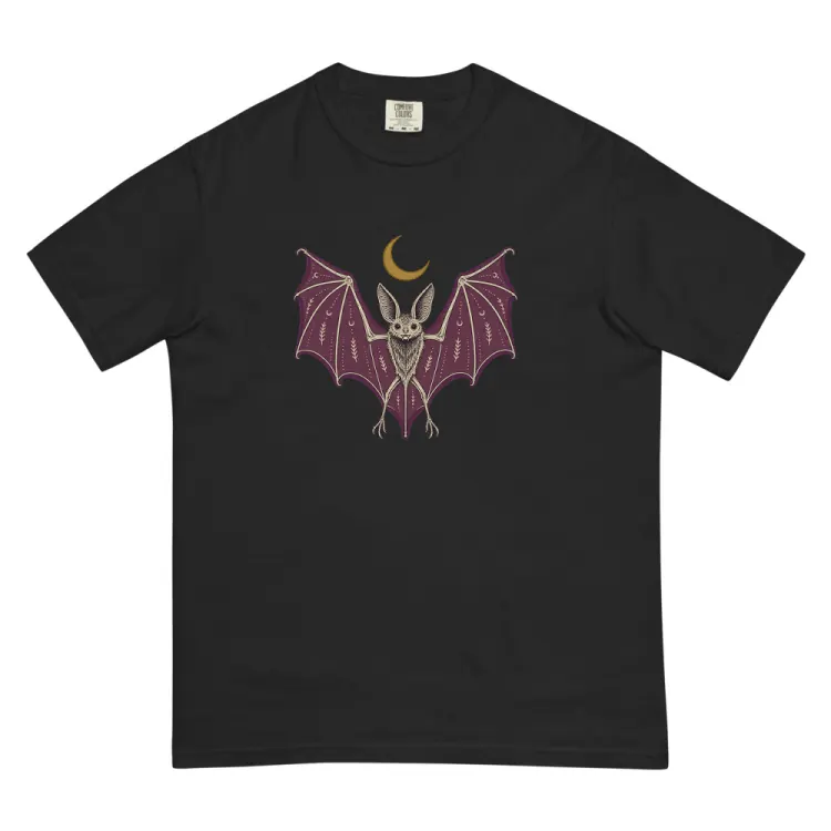 The A Field Guide to Bats Tee in Black.