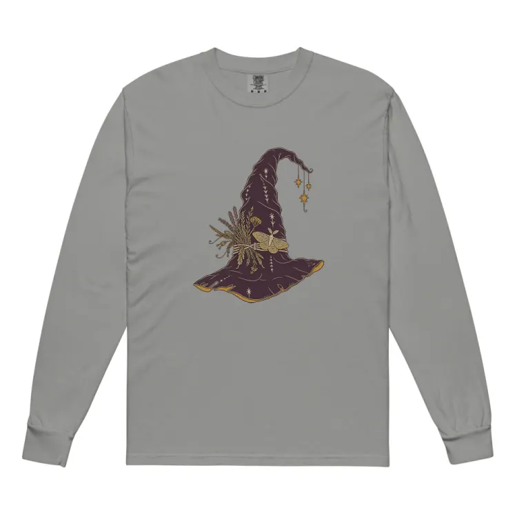 The Hat, Pointed, Witch's Long Sleeve in Grey.