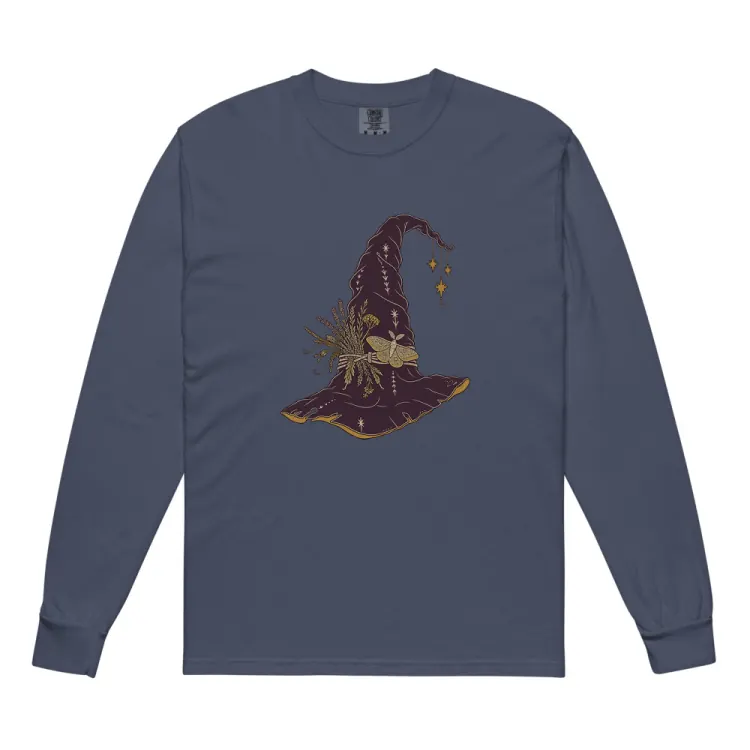 The Hat, Pointed, Witch's Long Sleeve in Navy.