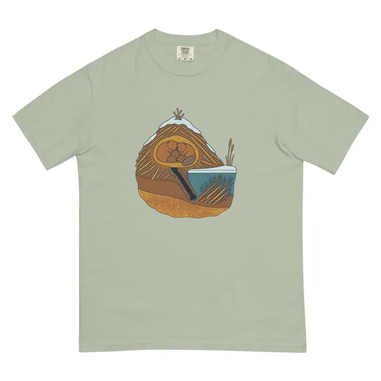 The Beaver in Winter Tee in Bay.