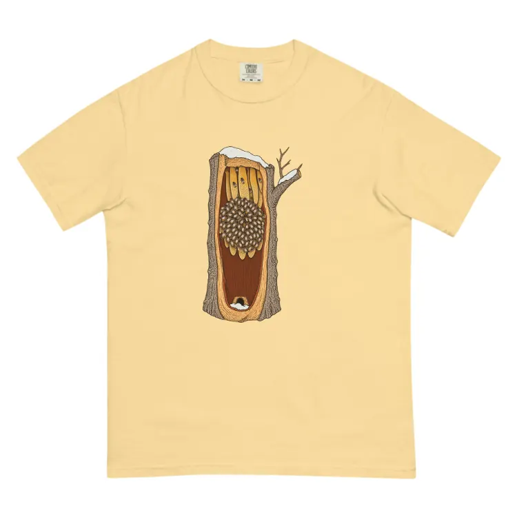 The Honeybees in Winter Tee in Butter.