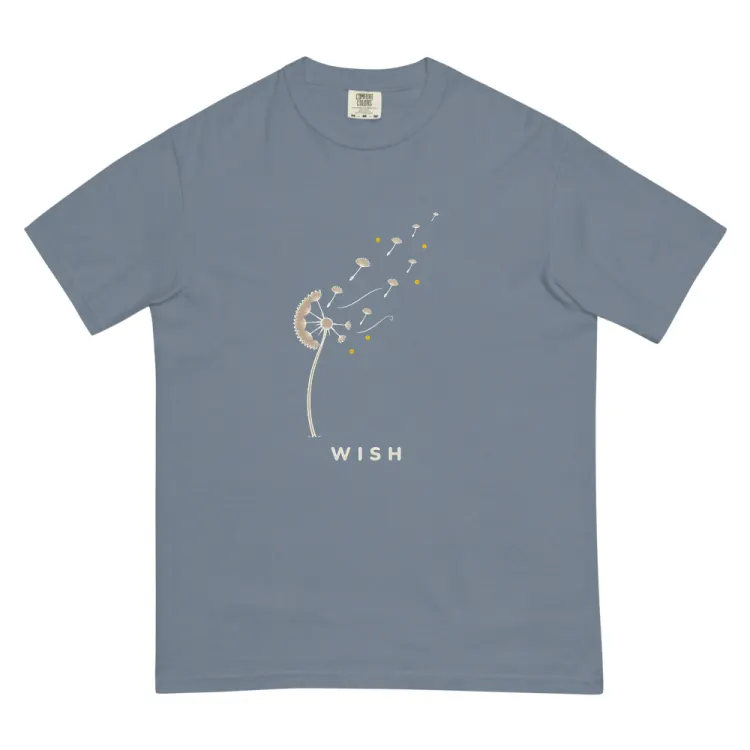 The Wish Tee in Blue Jean.