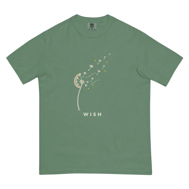 The Wish Tee in Light Green.
