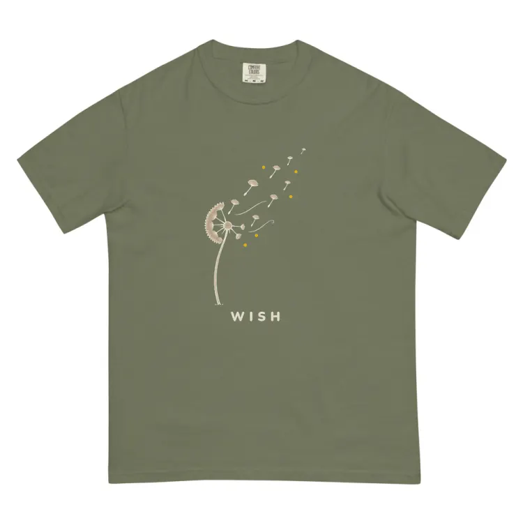 The Wish Tee in Moss.